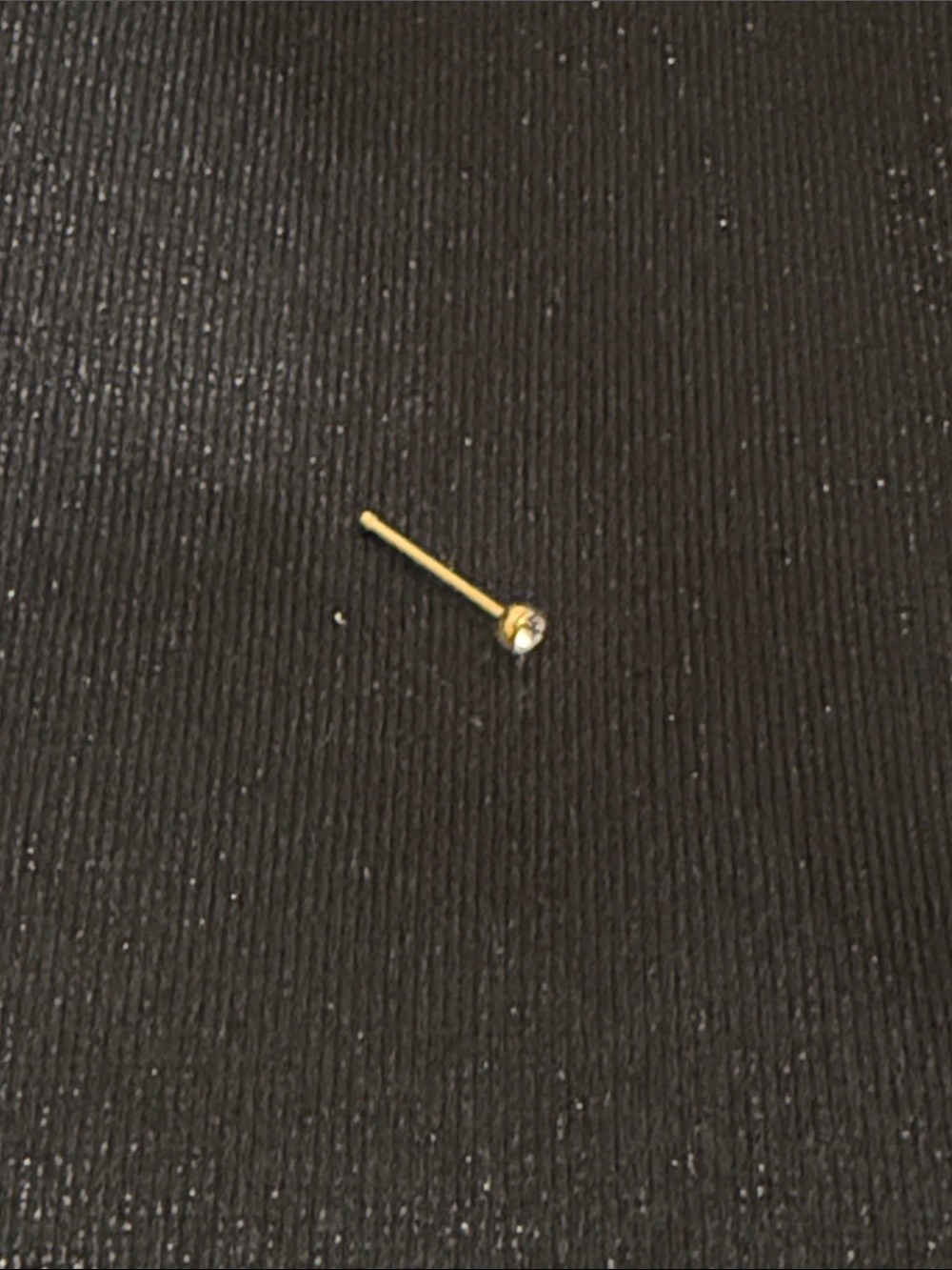 Gold Cubic Zirconia Nose Stud - Subtle Sparkle